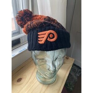 NHL Hockey Philadelphia Flyers Winter Knit Cap Beanie Pom Pom Ski hat TCS